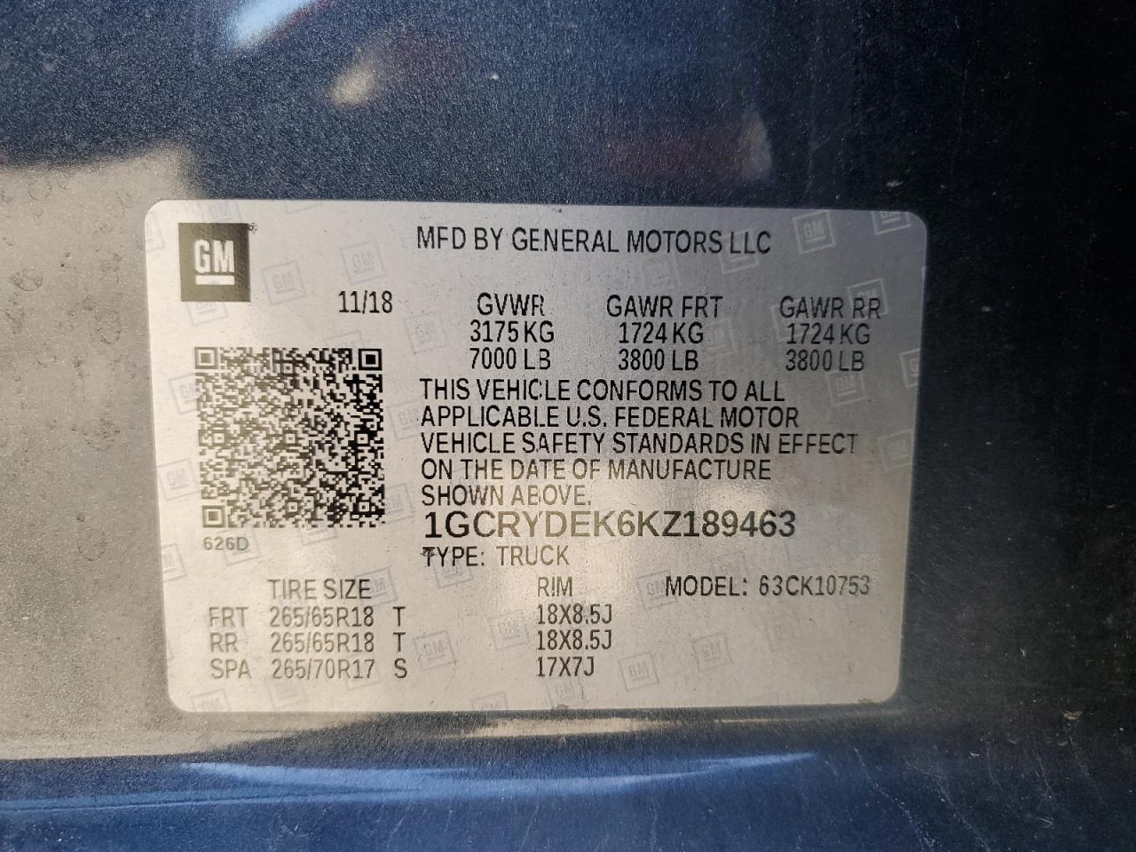 2019 Chevrolet Silverado K1500 lt