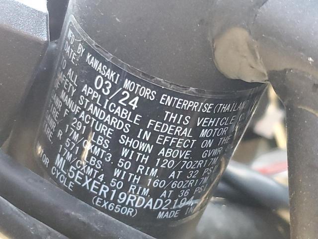 2024 Kawasaki Ex650 r