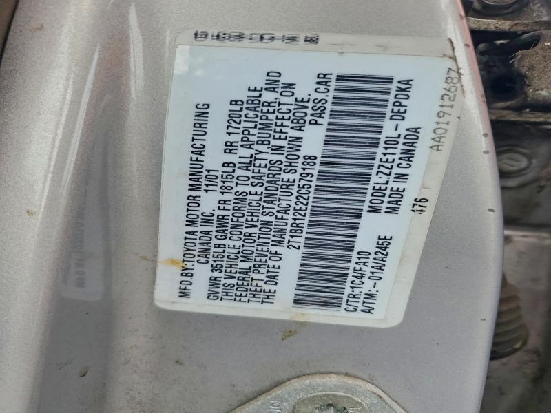 2002 Toyota Corolla le