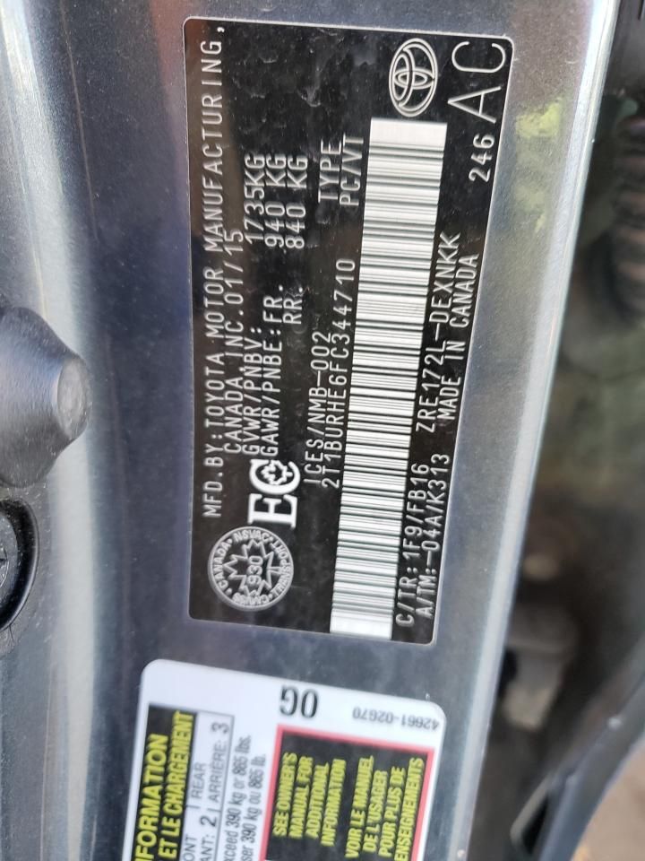 2015 Toyota Corolla l