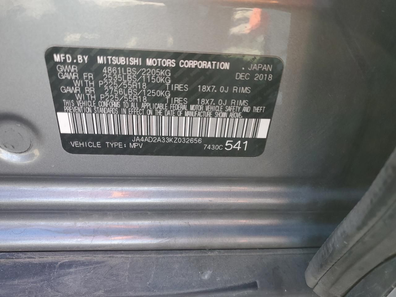 2019 Mitsubishi Outlander es