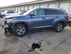 Salvage cars for sale from Copart Louisville, KY: 2015 Toyota Highlander XLE