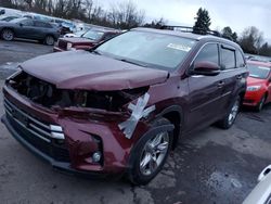 Toyota salvage cars for sale: 2017 Toyota Highlander Limited