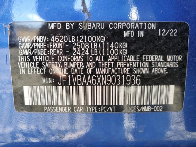 2022 Subaru WRX