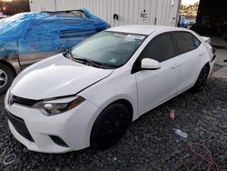 Toyota Corolla salvage cars for sale: 2016 Toyota Corolla L