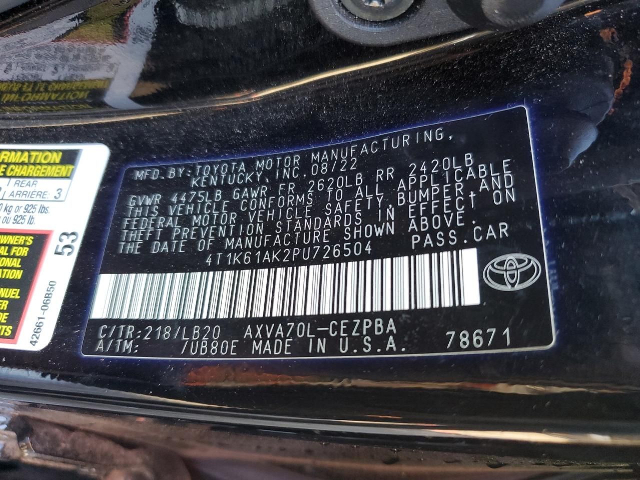 2023 Toyota Camry XSE