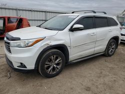 Salvage cars for sale from Copart Kansas City, KS: 2015 Toyota Highlander XLE