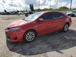 Salvage cars for sale from Copart Miami, FL: 2018 Toyota Corolla L