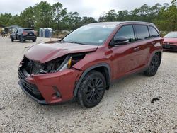 Toyota Highlander Vehiculos salvage en venta: 2019 Toyota Highlander SE