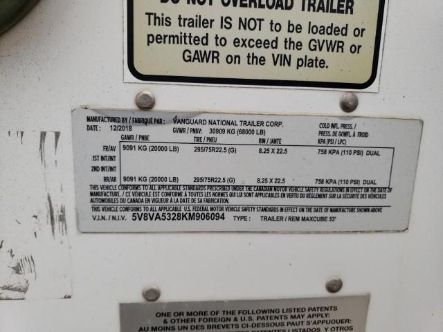 2019 Vanguard 53'TRAILER