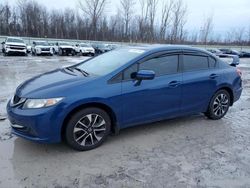 Salvage cars for sale from Copart Leroy, NY: 2015 Honda Civic EX