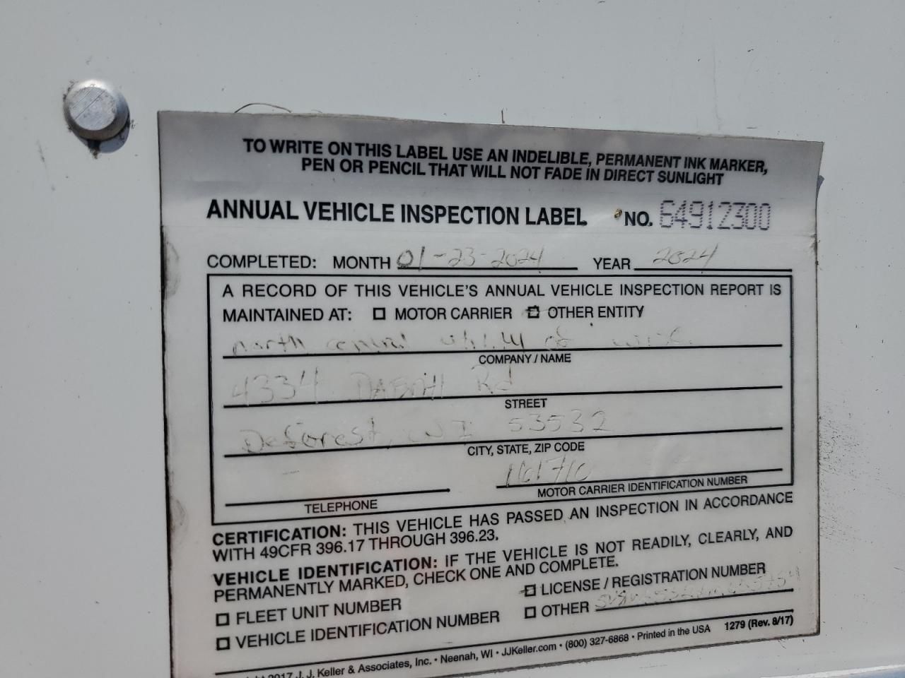 1986 Vanguard DRY Van