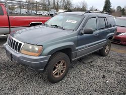 Jeep salvage cars for sale: 2002 Jeep Grand Cherokee Laredo