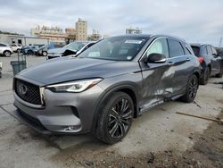 Salvage cars for sale from Copart New Orleans, LA: 2021 Infiniti QX50 Luxe