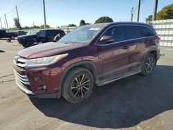 Toyota Highlander salvage cars for sale: 2017 Toyota Highlander SE