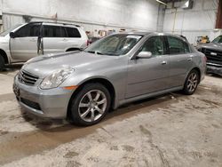 Salvage cars for sale from Copart Milwaukee, WI: 2006 Infiniti G35