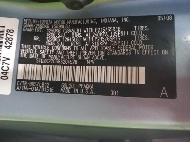 2008 Toyota Sienna XLE