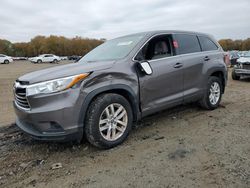 Toyota Highlander salvage cars for sale: 2016 Toyota Highlander LE