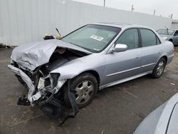 Honda Accord ex salvage cars for sale: 2002 Honda Accord EX