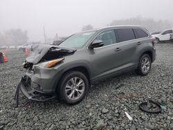 Toyota Highlander salvage cars for sale: 2015 Toyota Highlander XLE