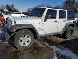 Jeep Wrangler salvage cars for sale: 2016 Jeep Wrangler Unlimited Sport