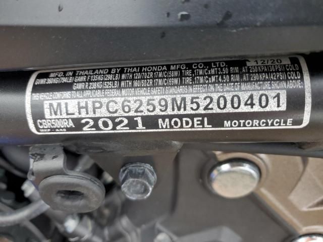 2021 Honda CBR500 RA