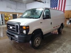 Salvage cars for sale from Copart Kincheloe, MI: 2014 Ford Econoline E350 Super Duty Van