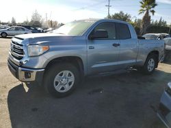 Salvage cars for sale from Copart San Martin, CA: 2016 Toyota Tundra Double Cab SR