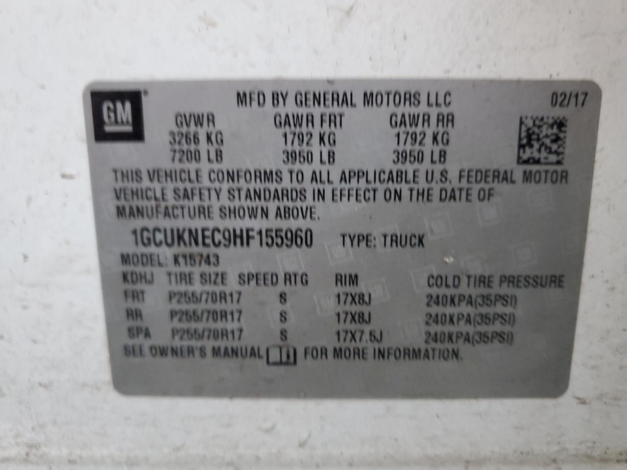 2017 Chevrolet Silverado K1500