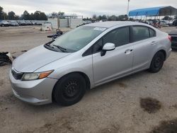 Honda Civic salvage cars for sale: 2012 Honda Civic LX