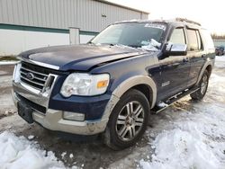 Salvage cars for sale from Copart Leroy, NY: 2008 Ford Explorer Eddie Bauer