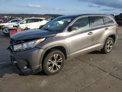 Toyota Highlander salvage cars for sale: 2018 Toyota Highlander LE