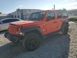 Jeep Wrangler salvage cars for sale: 2018 Jeep Wrangler Unlimited Sport