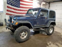 Jeep salvage cars for sale: 2001 Jeep Wrangler / TJ Sport