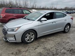 Salvage cars for sale from Copart Leroy, NY: 2019 Hyundai Elantra SEL