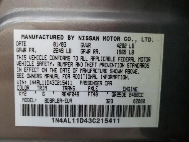 2003 Nissan Altima Base