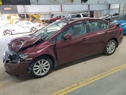 Honda salvage cars for sale: 2012 Honda Civic EX