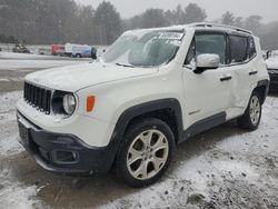 Salvage cars for sale from Copart Mendon, MA: 2016 Jeep Renegade Limited