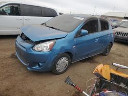 Mitsubishi salvage cars for sale: 2015 Mitsubishi Mirage DE