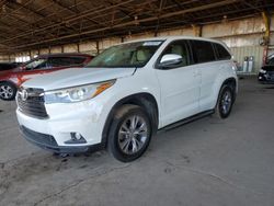 Toyota Highlander Vehiculos salvage en venta: 2015 Toyota Highlander LE