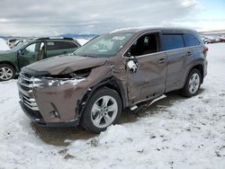 Toyota Highlander salvage cars for sale: 2019 Toyota Highlander Hybrid Limited