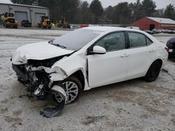 Salvage cars for sale from Copart Mendon, MA: 2018 Toyota Corolla L