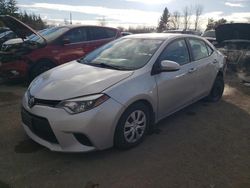 Toyota Corolla salvage cars for sale: 2016 Toyota Corolla L