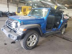 Jeep Wrangler salvage cars for sale: 2021 Jeep Wrangler Unlimited Sport