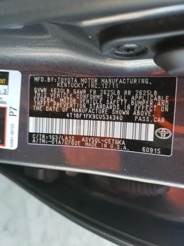 2012 Toyota Camry Base