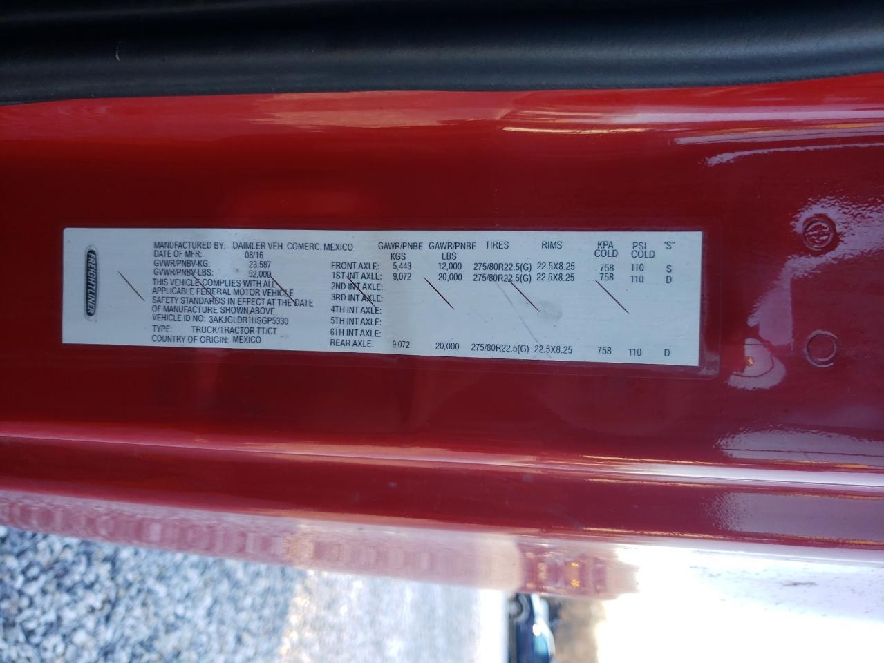 2017 Freigliner Cascadia 125