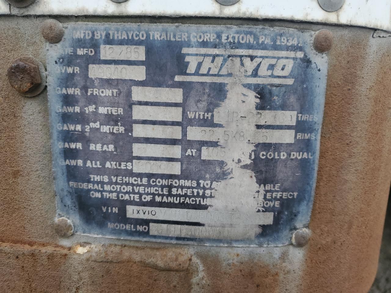 1986 Thay Remanufact