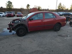 Toyota Corolla salvage cars for sale: 2008 Toyota Corolla CE