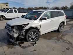 Toyota Highlander salvage cars for sale: 2017 Toyota Highlander SE