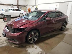 Salvage cars for sale from Copart Nisku, AB: 2015 Honda Civic LX